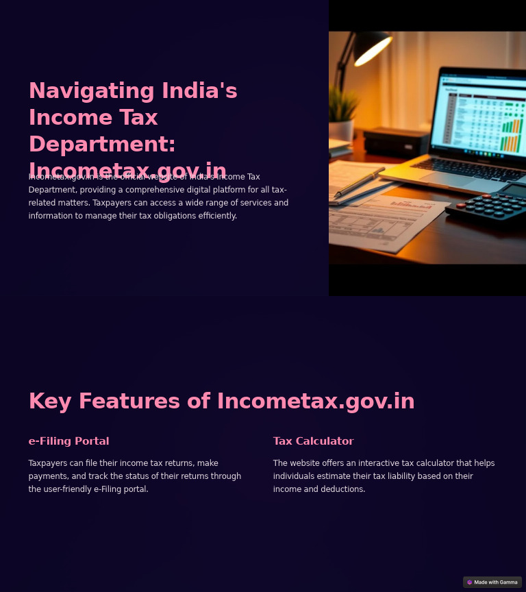 Navigating Indias Income Tax Department Incometaxgovin | PDF