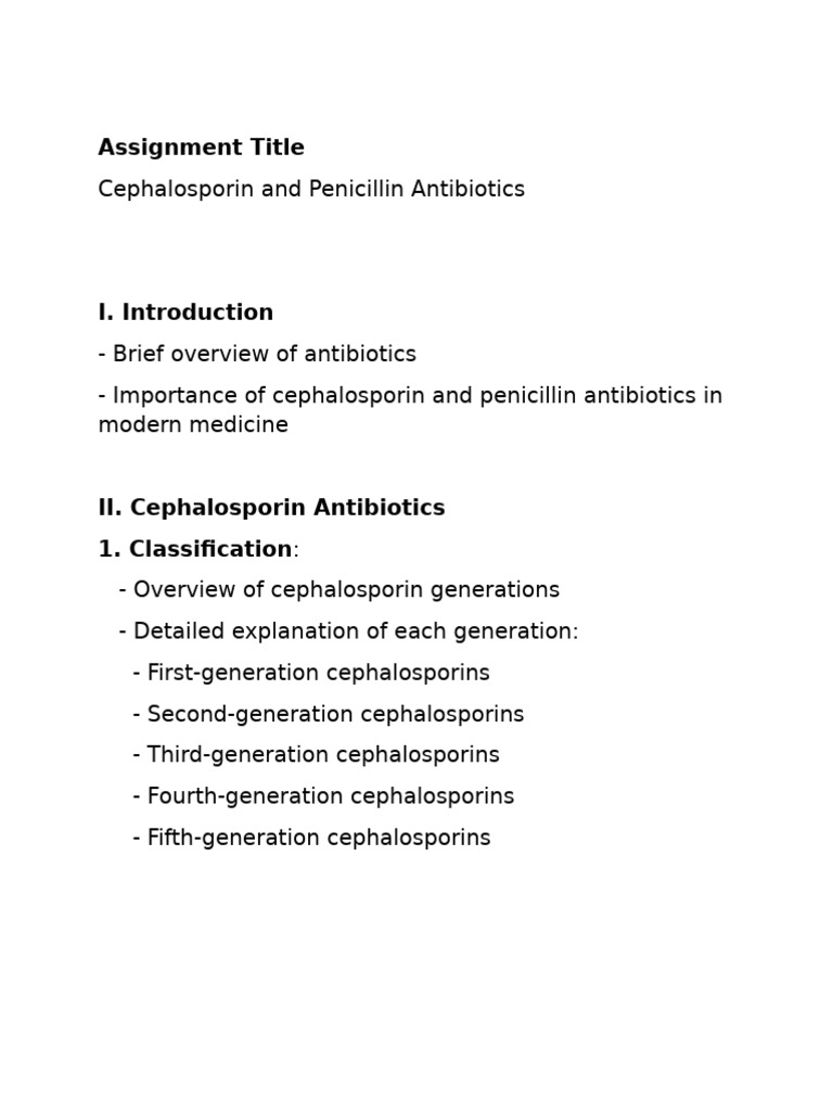 Cephalosporin Vs Penicillin Antibiotics Pdf
