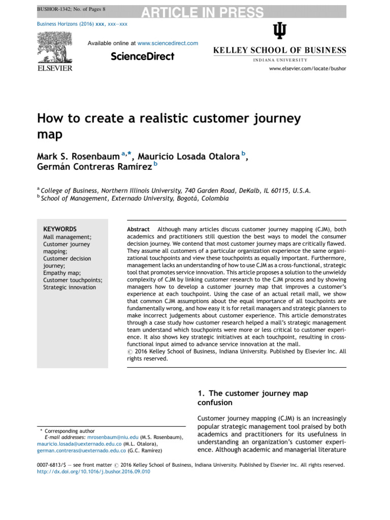 Creating Effective Customer Journey Maps | PDF | Customer Experience ...