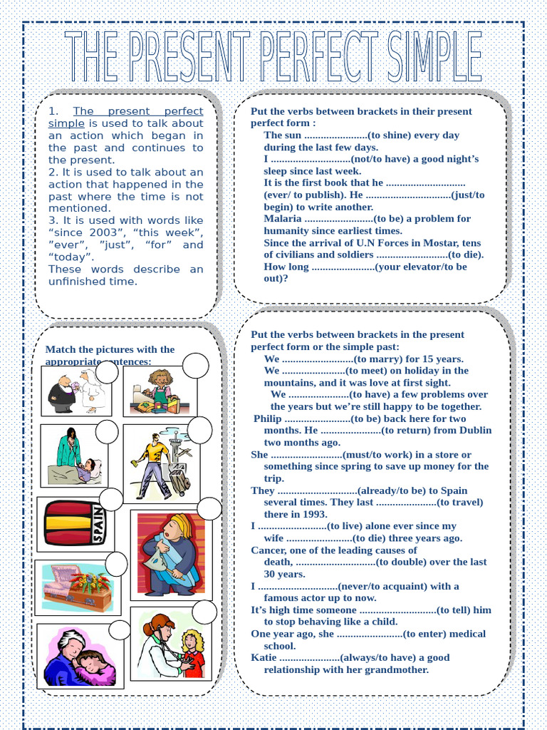 Present Perfect - Exam Revision #1 | PDF