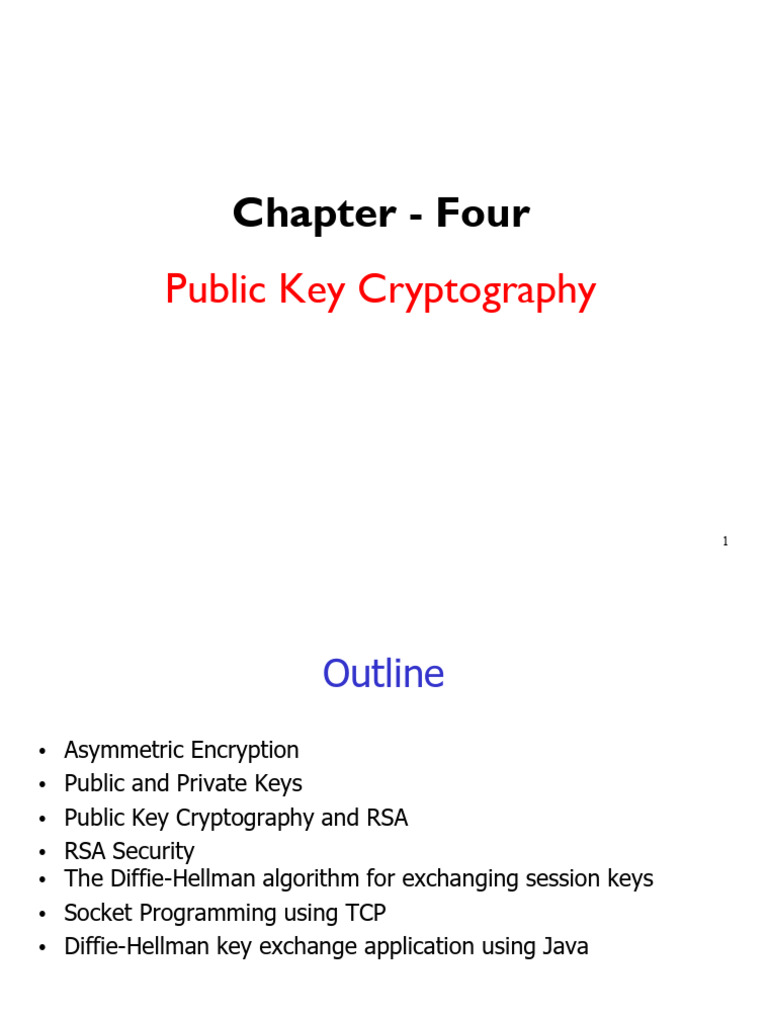 chapter 4 | PDF | Public Key Cryptography | Key (Cryptography)