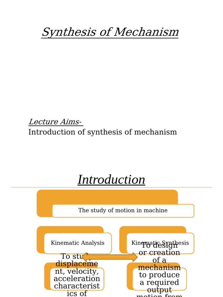 Introduction of Synthesis of Mech. | PDF | Mechanical Engineering ...