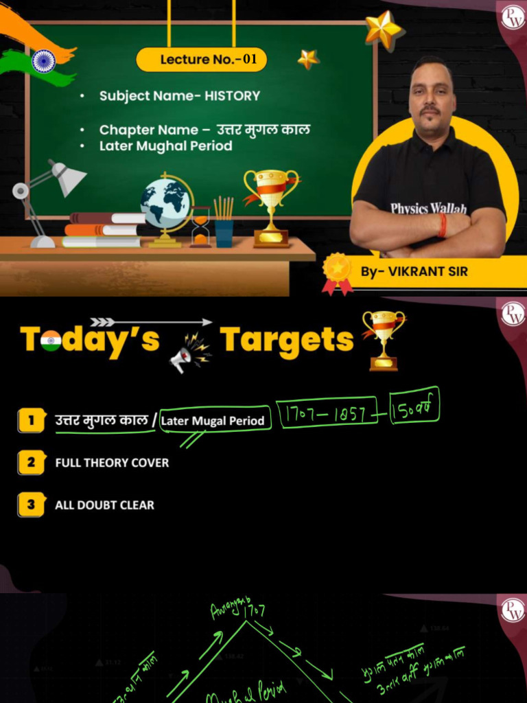 Later Mughal Period 01 - Class Notes | PDF