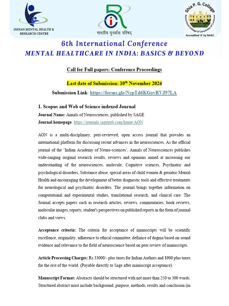 Call For Full Papers Scopus and Peer Reviewed Journal | PDF | Academic ...