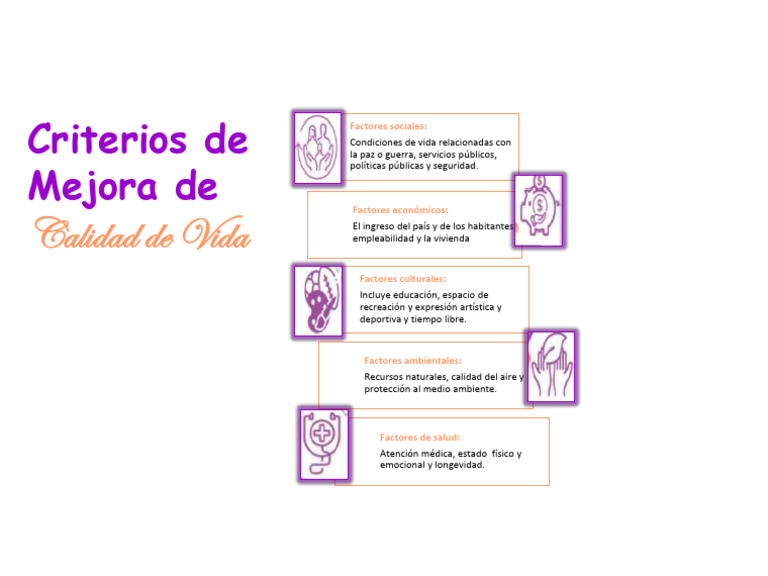 Criterios para Mejorar la Calidad de Vida | PDF