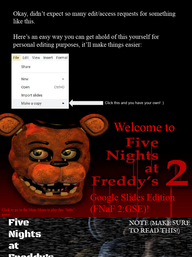 FNaF 2: Google Slides Game Guide | PDF