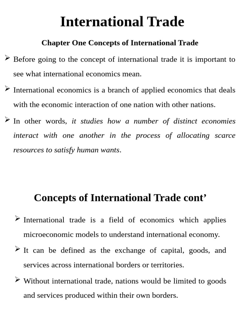 International Trade | PDF | Mercantilism | Comparative Advantage