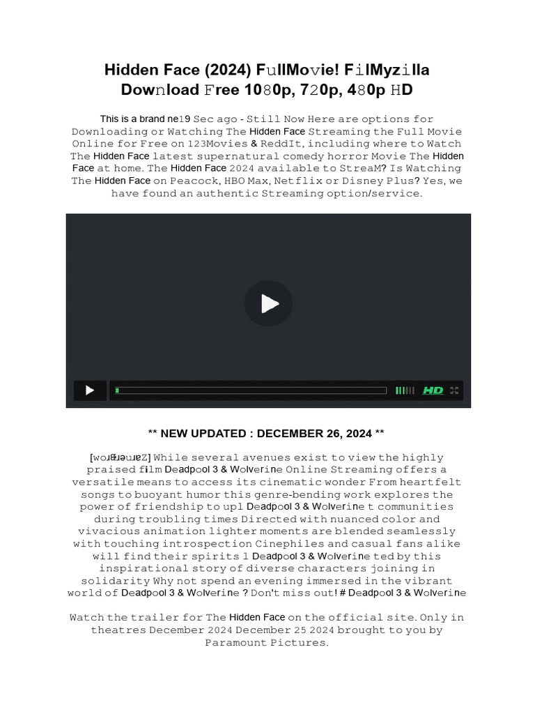 Hidden Face Filmyzilla Us | PDF