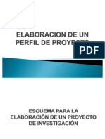 Elaboracion de Un Perfil de Proyecto