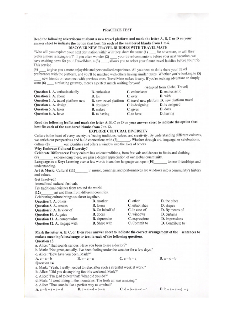 Practice Test | PDF