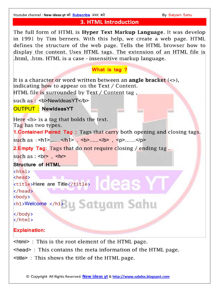3.HTML Basics-1 (1) | PDF