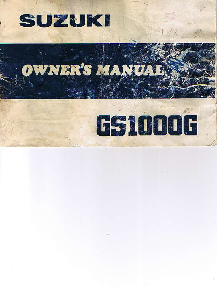 GS1000G Owners Manual 80 | PDF