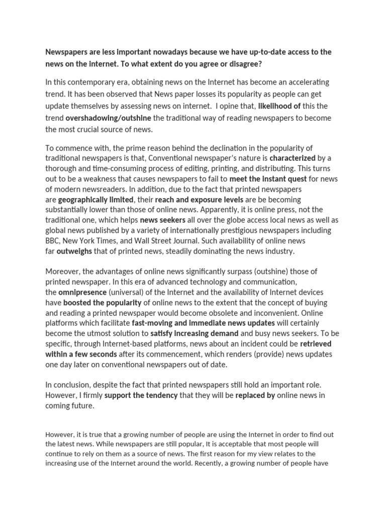 Rise of Online News Over Print | PDF | News | Newspapers