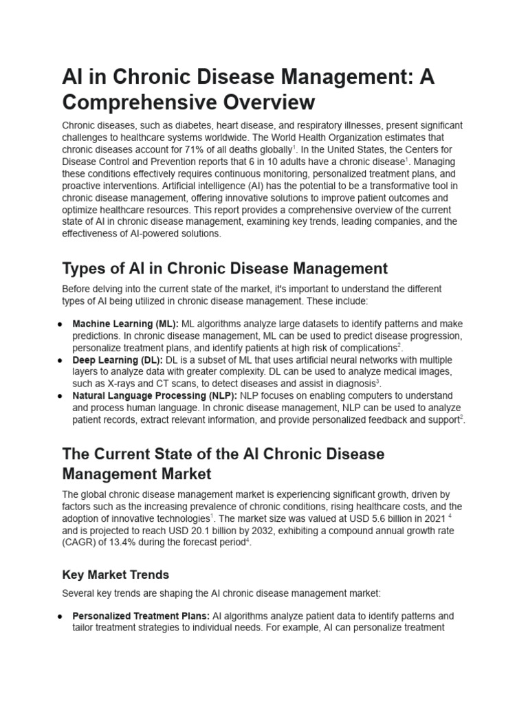 AI Solutions for Chronic Disease Management | PDF | Intelligence (AI ...