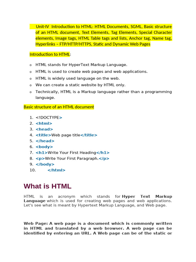 HTML Basics for Beginners | PDF | Html Element | Html