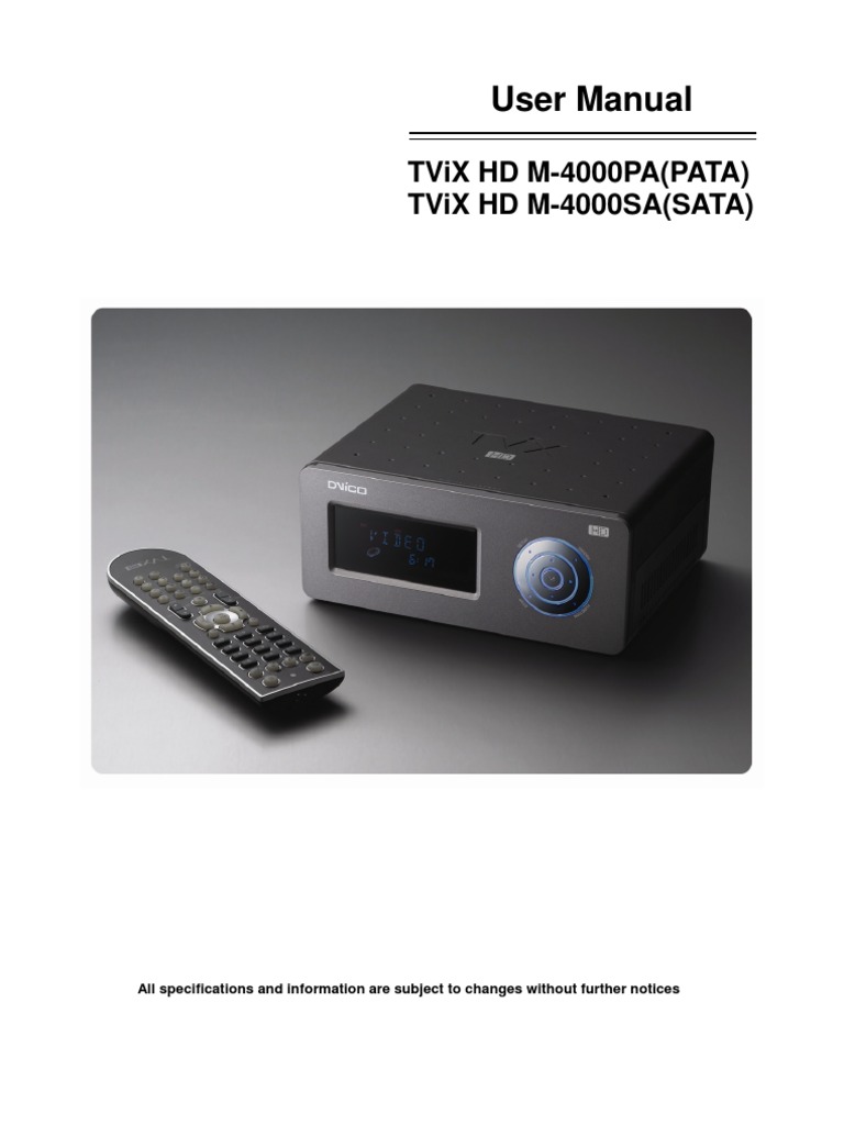 TViX M4000PA English Ip Address High Definition Television