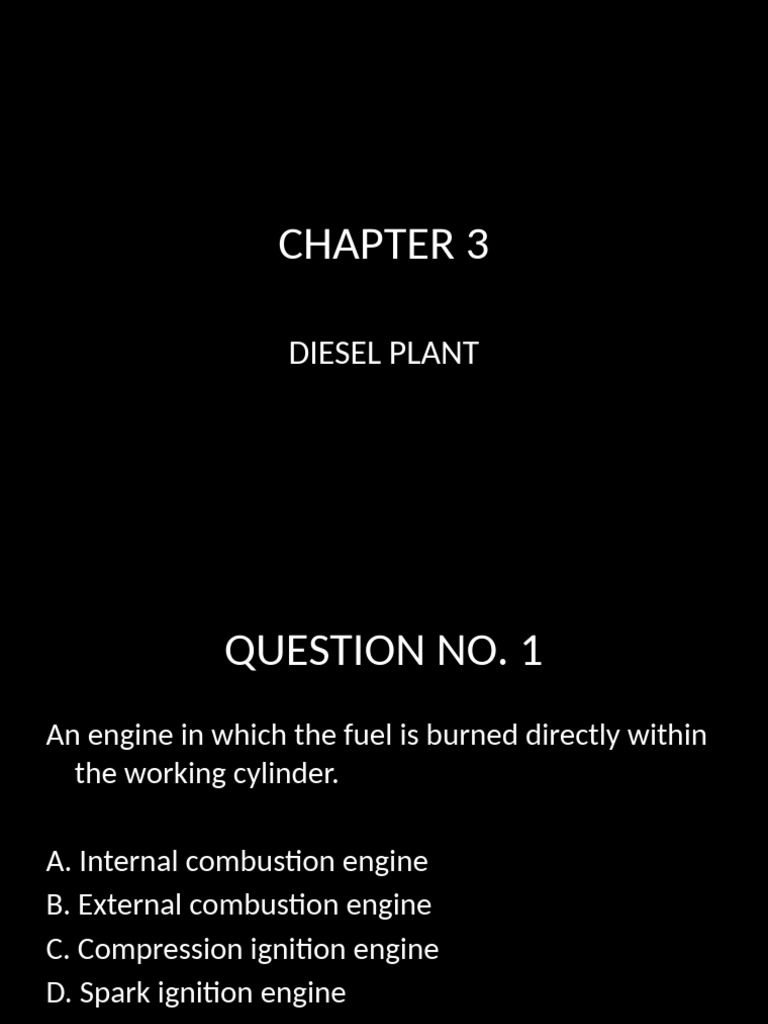 Chapter 3 - Diesel Plant | PDF | Internal Combustion Engine | Diesel Engine