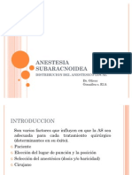 Anestesia Subaracnoidea