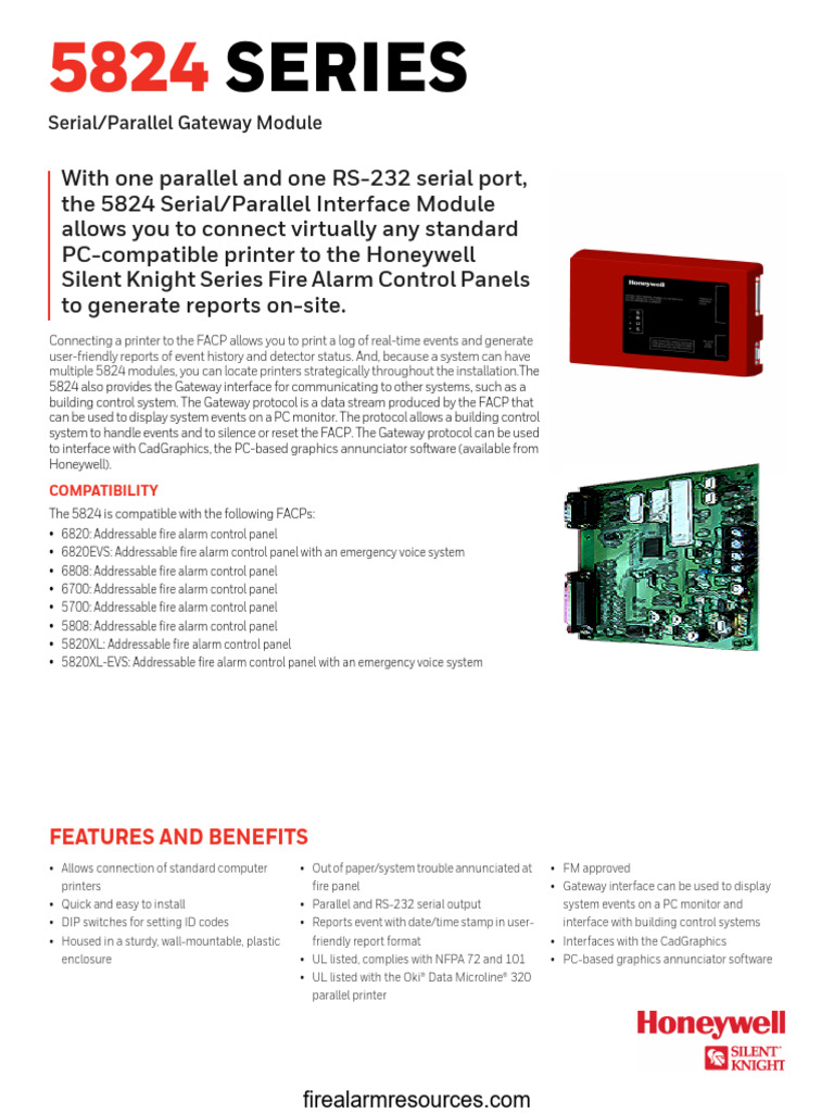 Silent Knight 5824 Serial Parallel Module 4023169857 | PDF | Computer ...