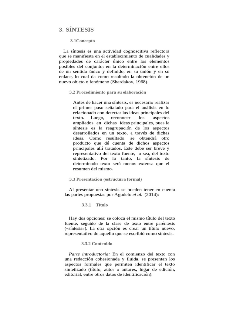 Guía para Elaborar una Síntesis | PDF