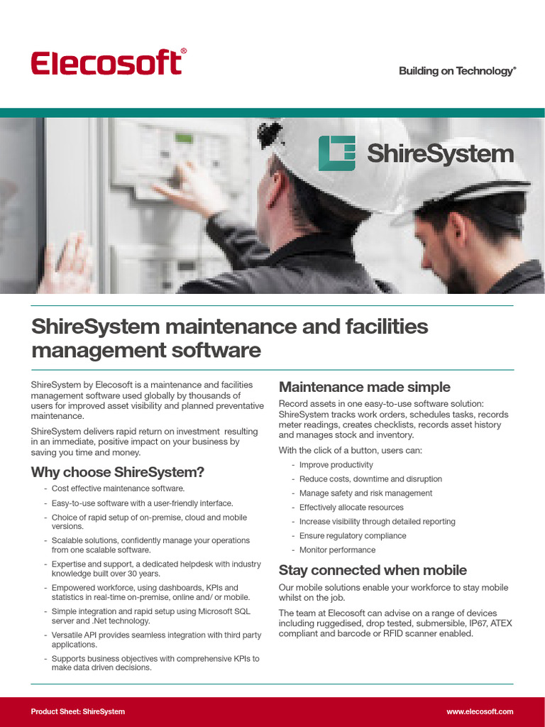 ShireSystem: Integrated Maintenance Software | PDF | Software ...