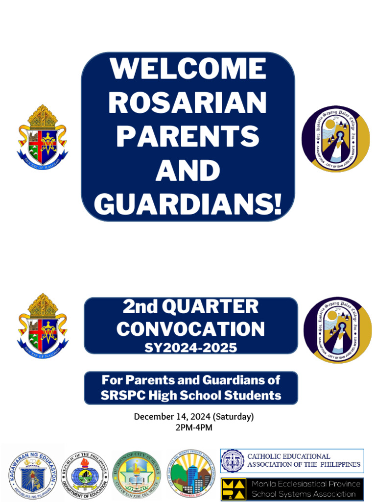 Rosarian Parents' Convocation Guide | PDF | Prayer
