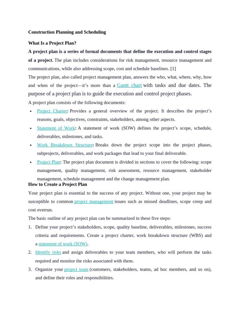 Construction Planning and Scheduling Guide | PDF | Project Management