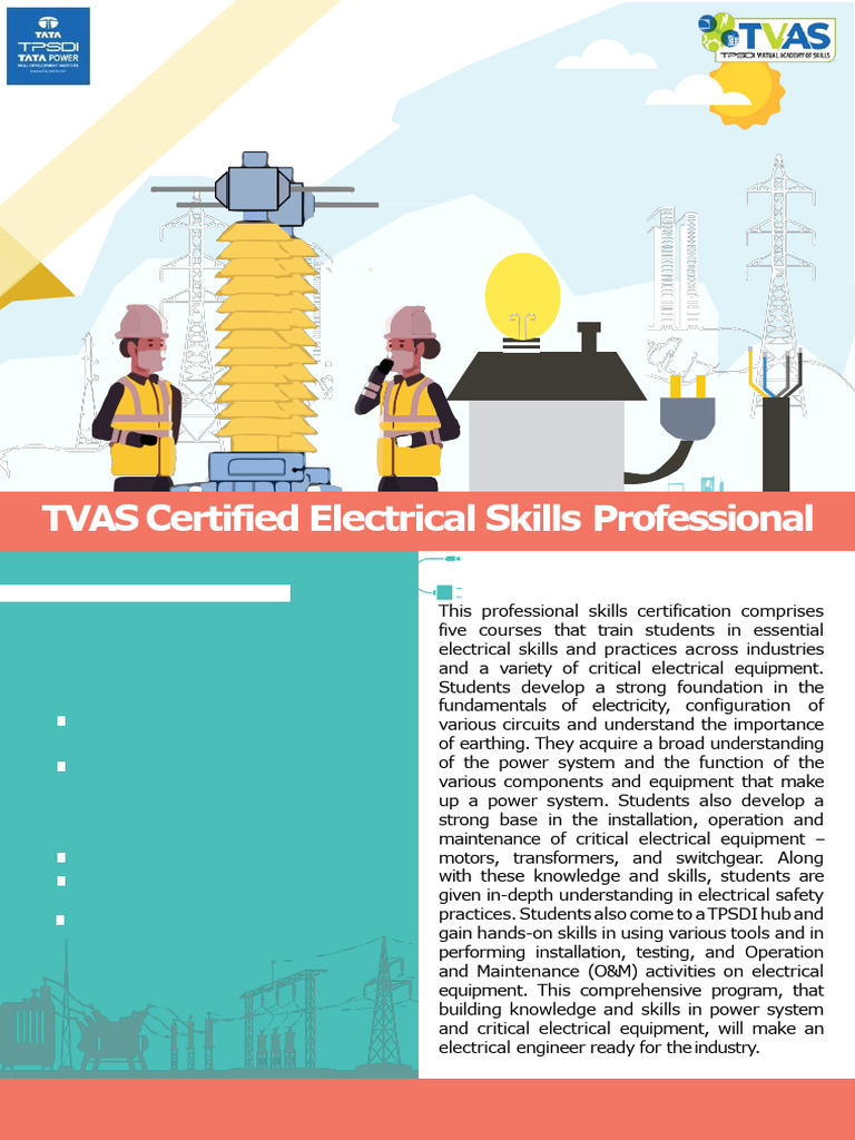 TPSDI Electrical Skills Certification Program | PDF | Electric Power ...