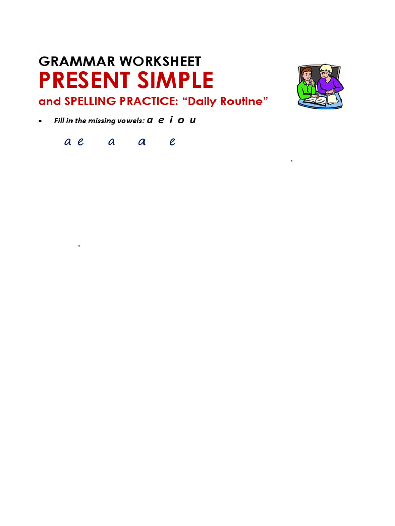 Present Simple and Continuous Worksheet | PDF | Language Mechanics ...