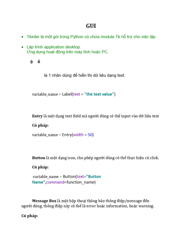 Tkinter GUI | PDF