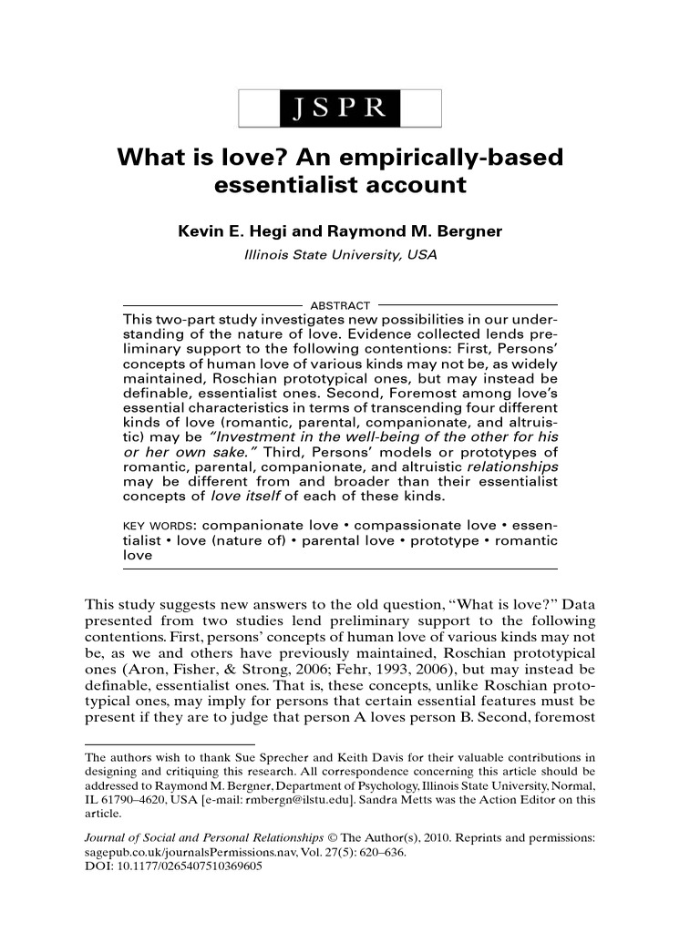 What Is Love? | PDF | Love | Concept