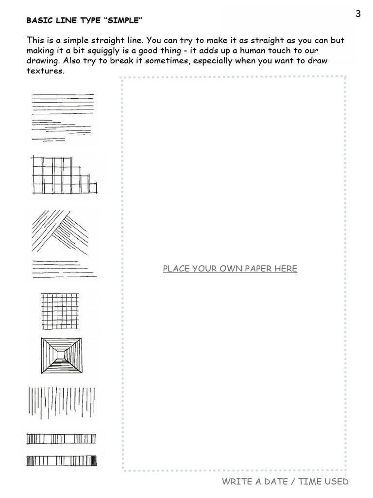 Drawing Techniques: Lines and Shapes | PDF
