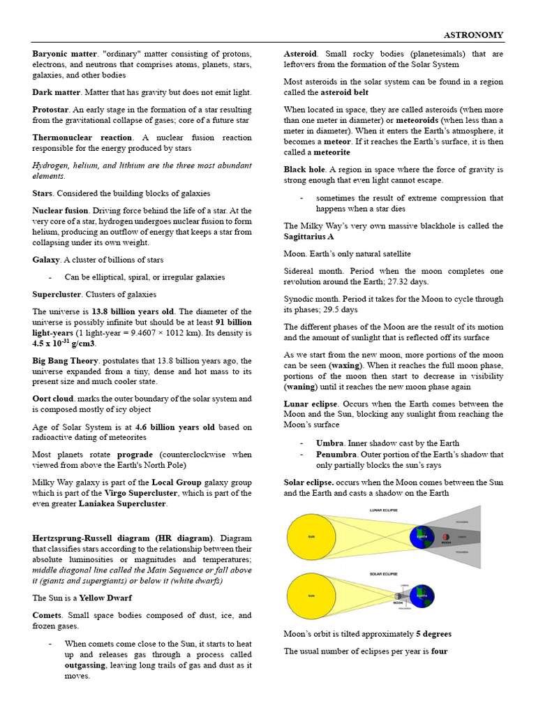 Astronomy Pdf Stars Orbit