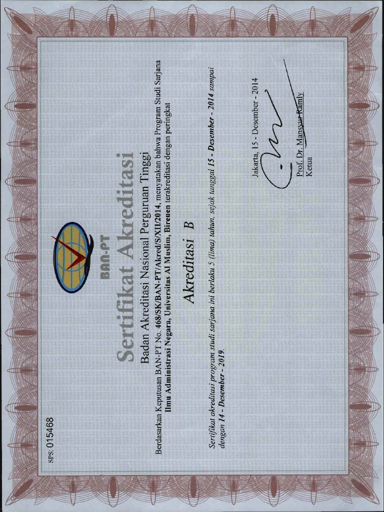 Sertifikat Admnegara 2014 B | PDF