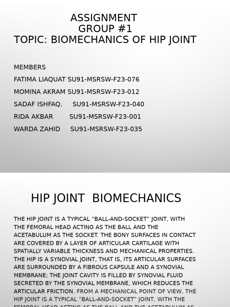 Hip Biomechanics 1 | PDF