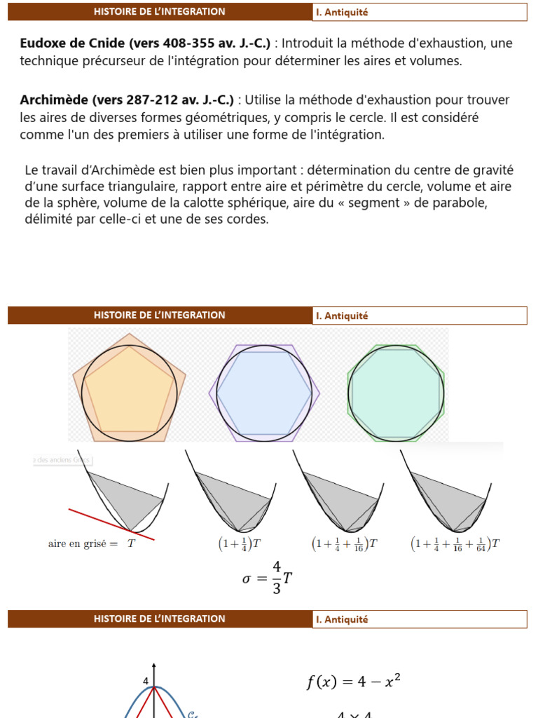 Histoire du calcul intégral | PDF | Intégral | Calcul