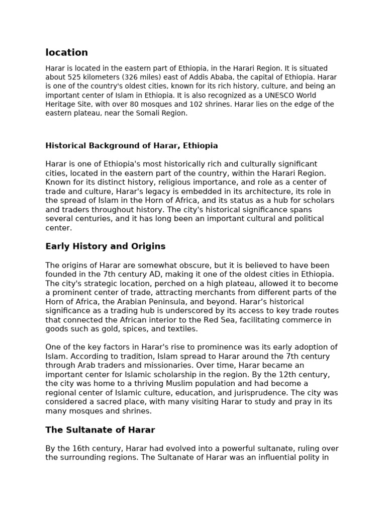 Harrar | PDF | Horn Of Africa | Ethiopia