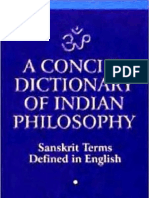 A Concise Dictionary of Indian Philosophy Sanskrit Terms Defined in English