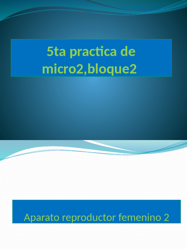 Práctica Micro2: Aparato Reproductor Femenino | PDF