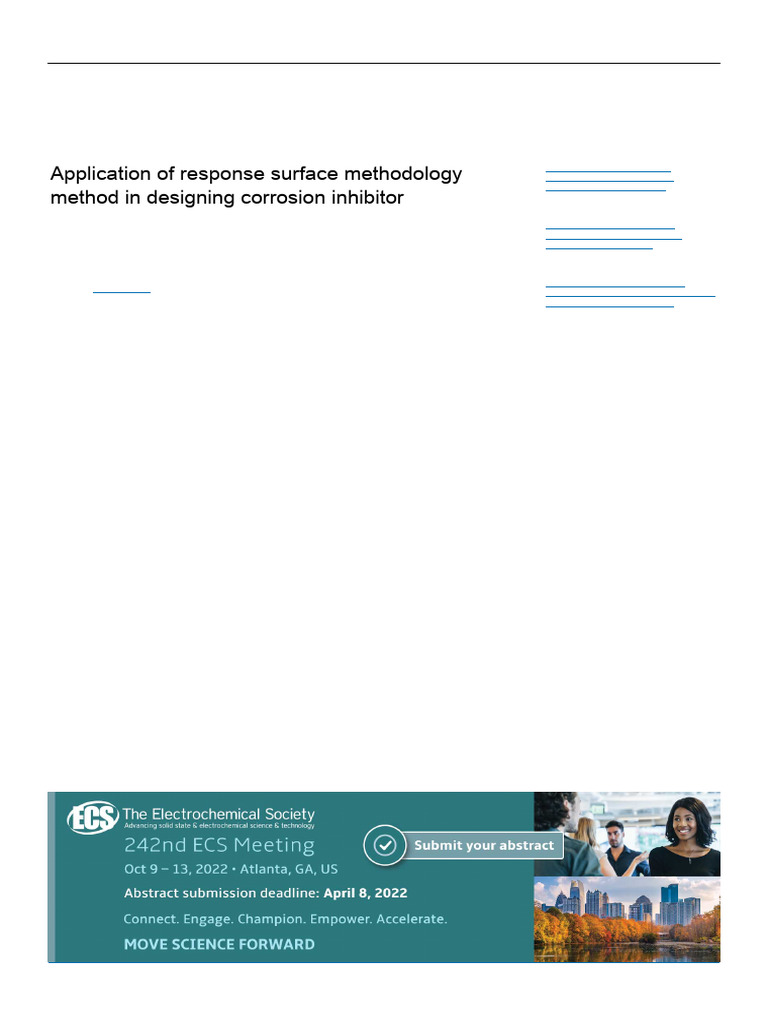 2017 - Application of Response Surface Methodology Method in Designing ...
