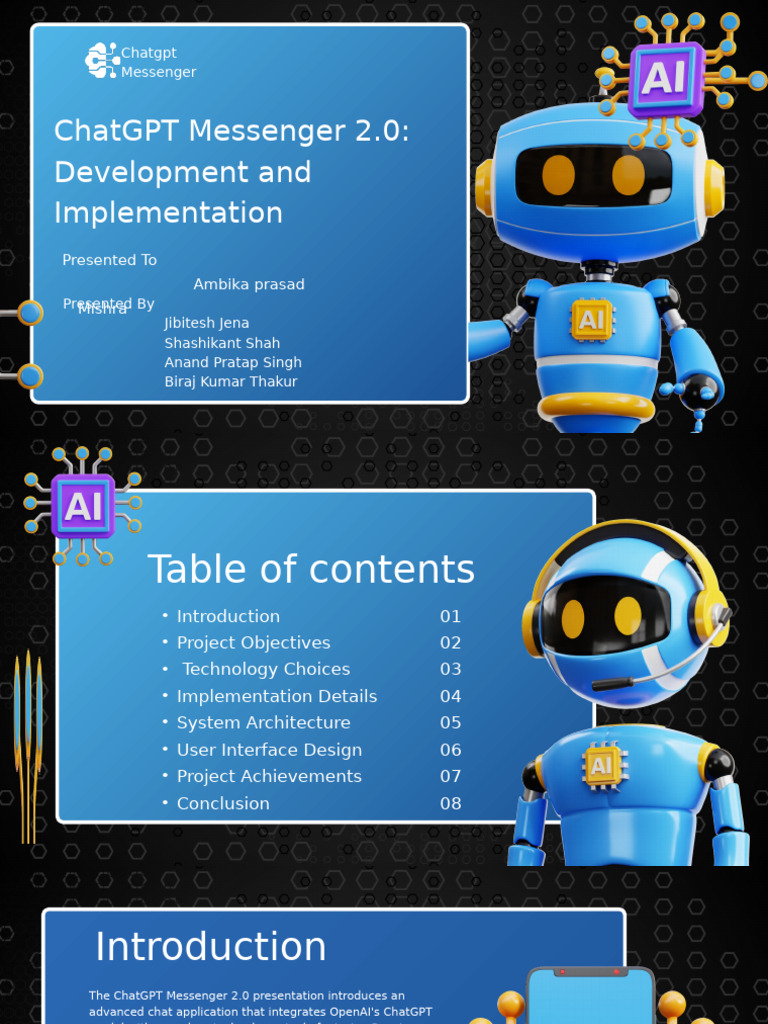 Blue and Black Futuristic Illustrative Artificial Intelligence Project ...