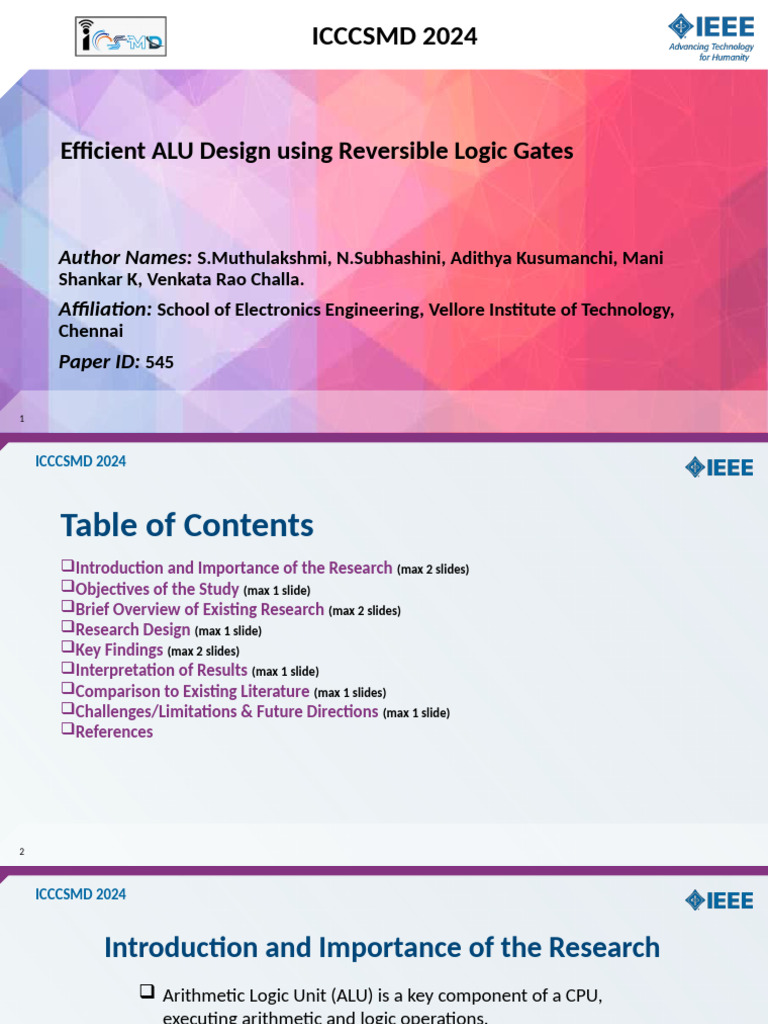 Efficient ALU Design with Reversible Logic | PDF | Computer ...