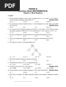 Maths Question Bank