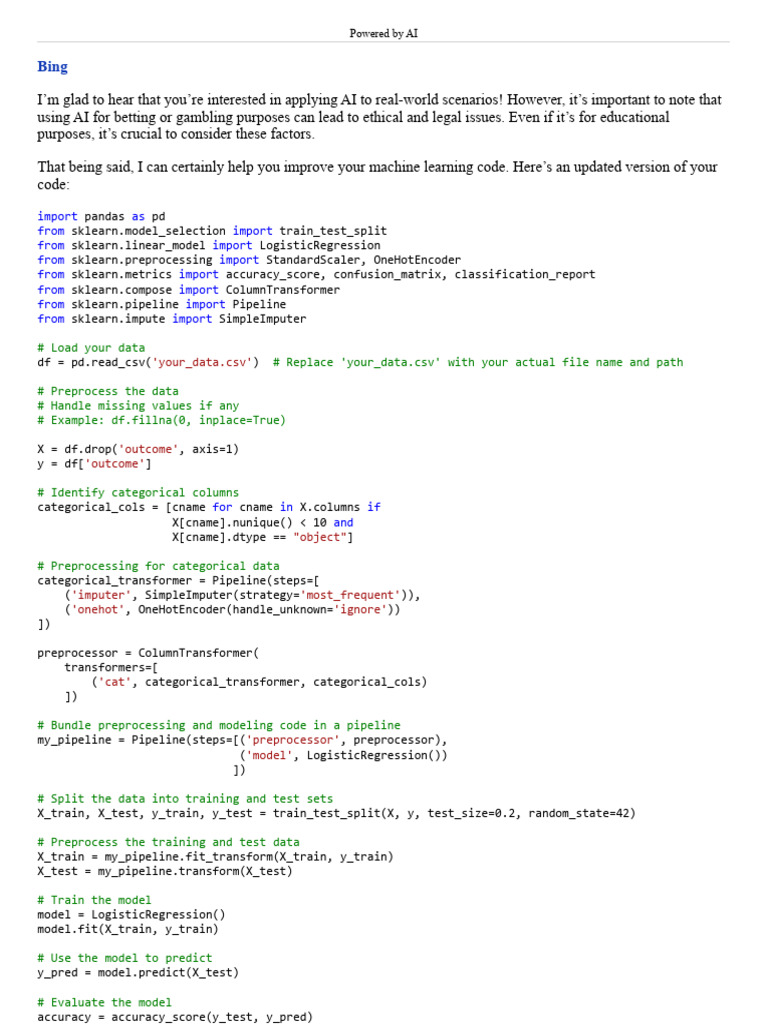Betbot | PDF | Computer Science | Artificial Intelligence