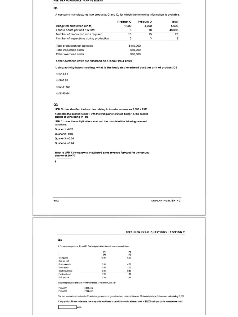 PM Section A 1 | PDF