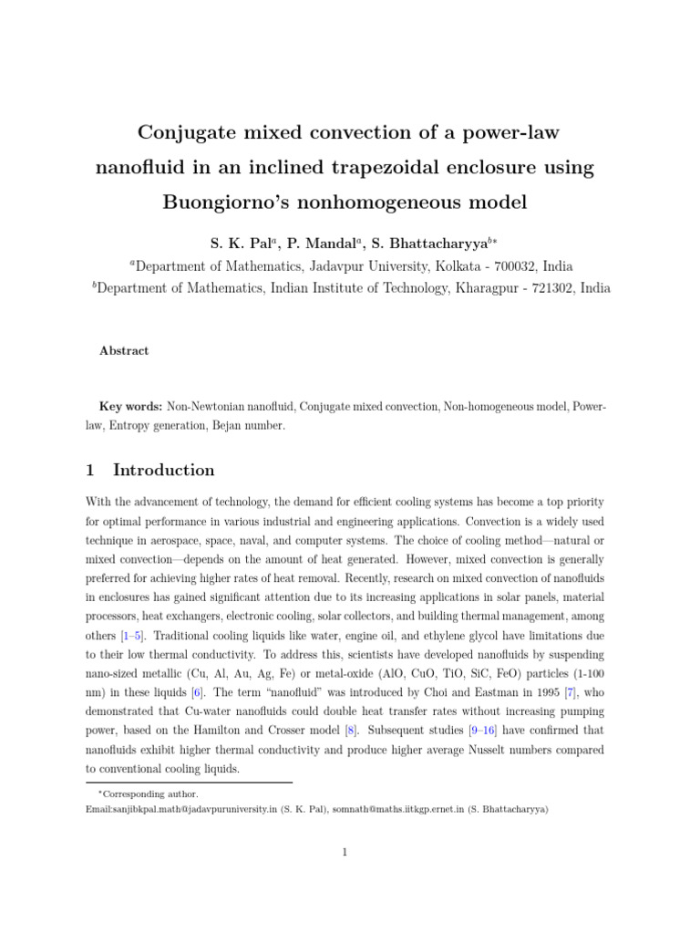 Conjugate mixed convection of a power law nanofluid in an inclined