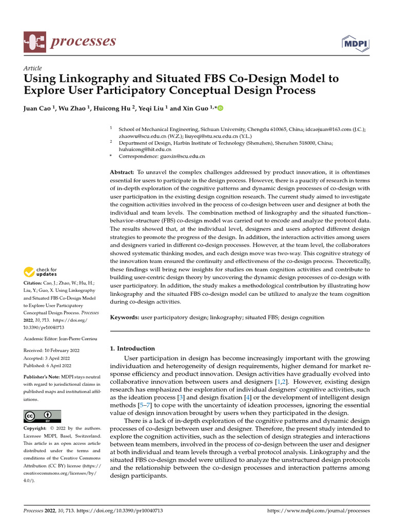 Using Linkography and Situated FBS Co-Design Model | PDF | Information ...