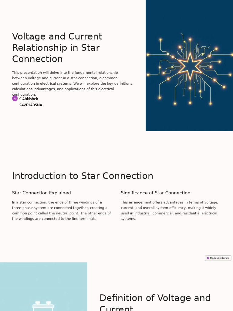 Voltage and Current in Star Connection | PDF | Voltage | Electric Current