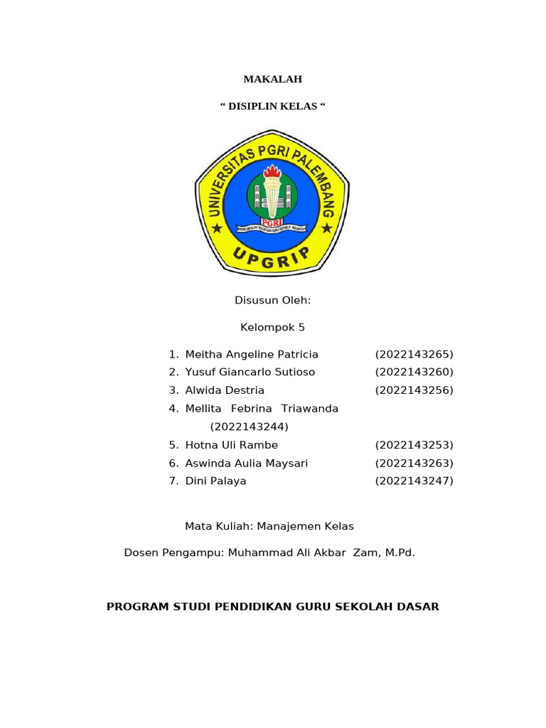 Manajemen kelas 5 1 pdf