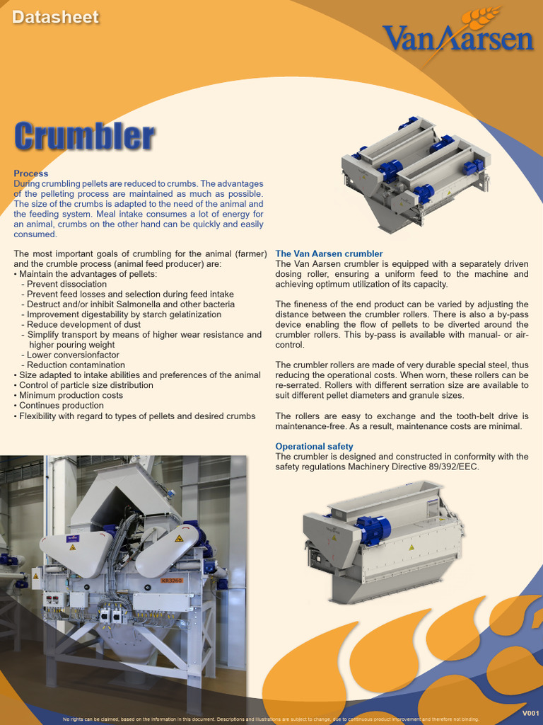 Van Aarsen Crumbler Datasheet | PDF